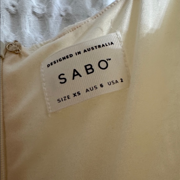 Sabo Emmi Cutout Body Midi Dress Cream Sleeveless XS - Picture 4 of 6